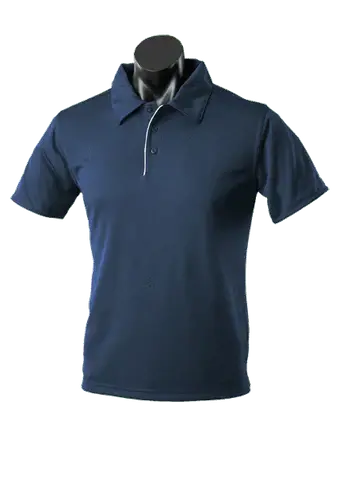 Aussie Pacific Men's Yarra Polo Shirt 1302 Casual Wear Aussie Pacific Navy/White S